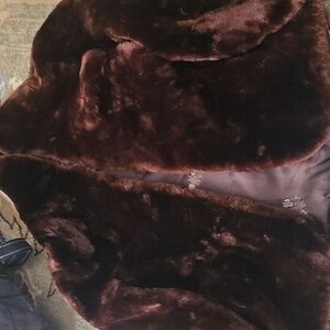 Shearling cape like new vintage! Yes please